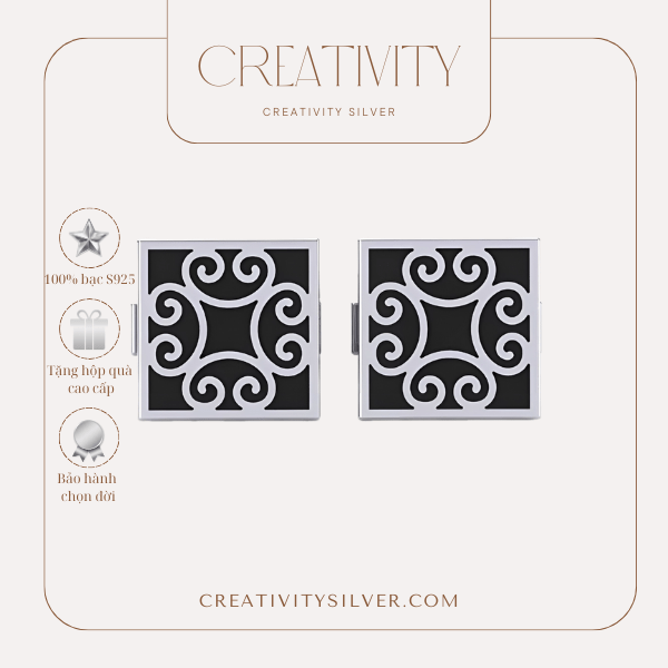 Khuy măng sét của Creativity Silver là phụ kiện được làm từ bạc 925 có phong cách thiết kế độc đáo thể hiện sự thanh lịch và quý phái